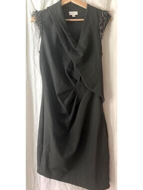 Witchery Olive Green Sleeveless Dress US Sz 6 #modern #sleek #office